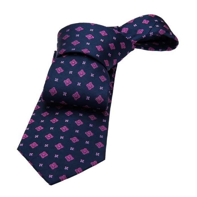 Ashfield Abstract - Navy / Pink