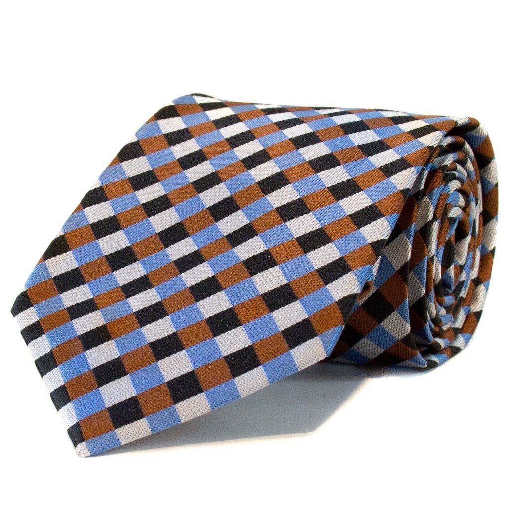 Blue Black & Brown Geometric