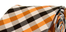 Orange White and Black Check