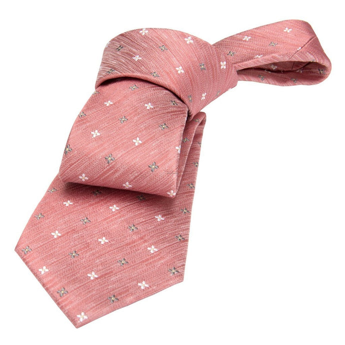 Dartmouth Abstract - Coral / Grey / Silver