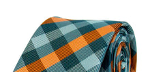 Light Blue & Orange Check