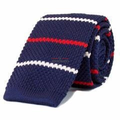 Navy with White & Red Stripes