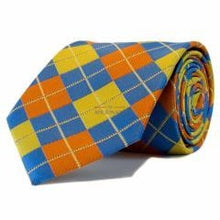 Baby Blue with Orange and Yellow Check