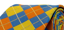Baby Blue with Orange and Yellow Check