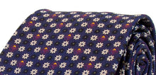 Navy with Purple & White Flowers