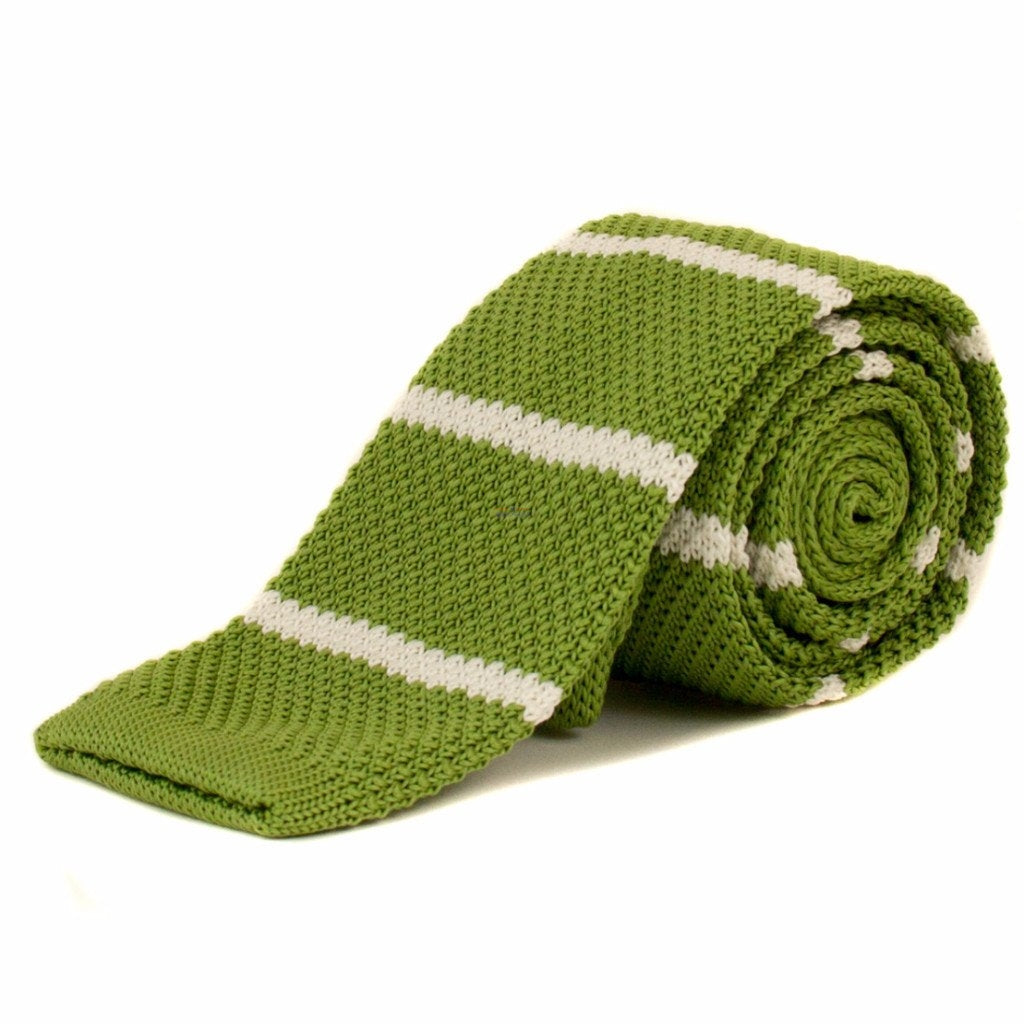 新着 Green with Aficionado Tie – Stripe White トップス